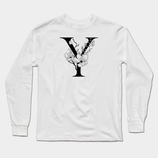 Letter Y Monogram - Floral Initial Long Sleeve T-Shirt